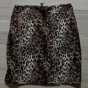 White House Black Market Animal Print Skirt.